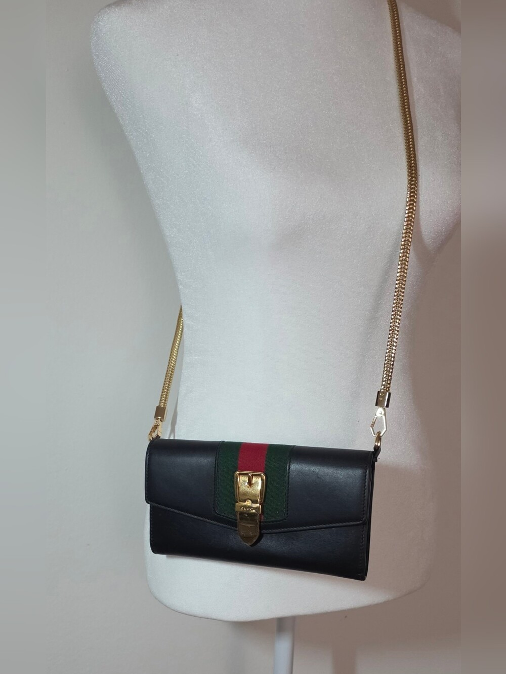Authentic Gucci Long Wallet/Clutch  Black Leather - Picture 5 of 15